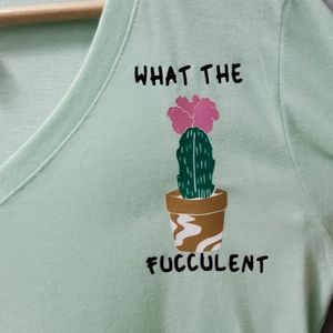Women's funny plant screen print tee